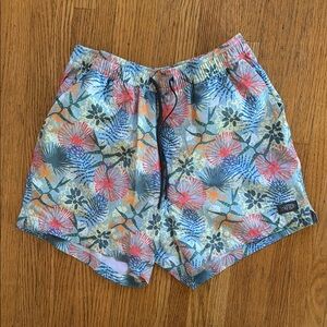 AFTCO Pastel Floral Swim Trunks in Blue, Pink, Green print.  Men’s small